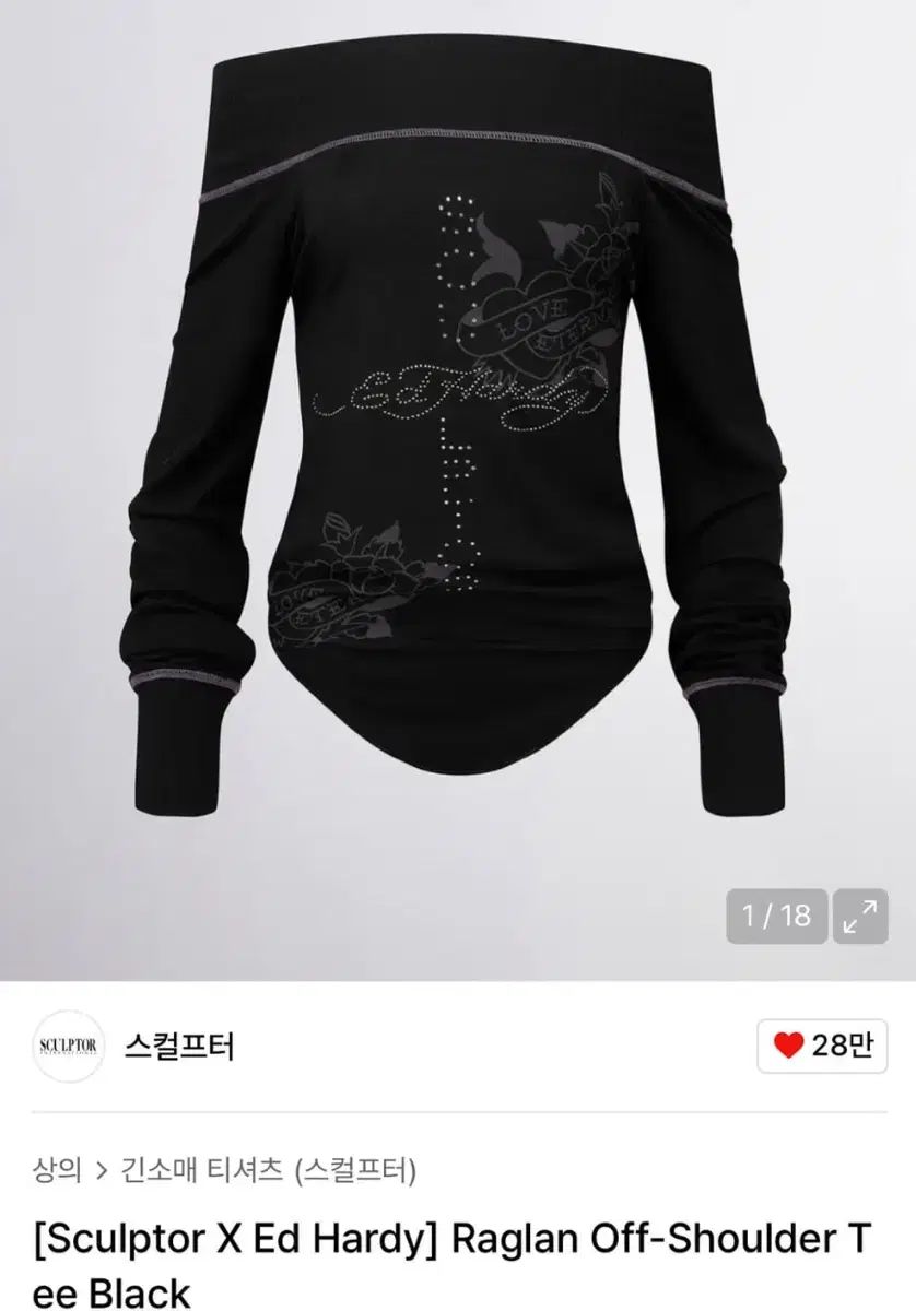 SCULPTOR x Ed Hardy オフショルダー