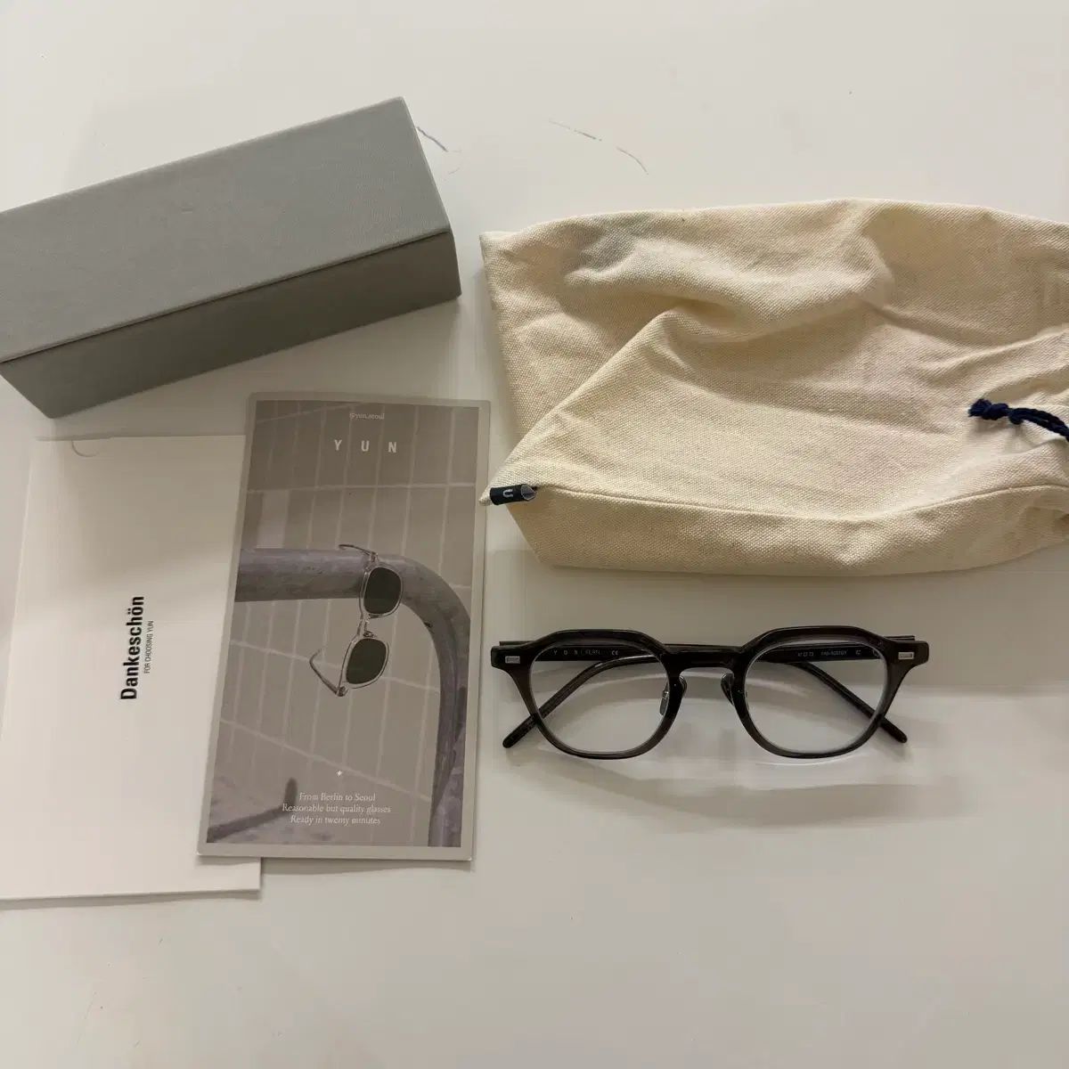 ユンメガネ fern グレー メガネ