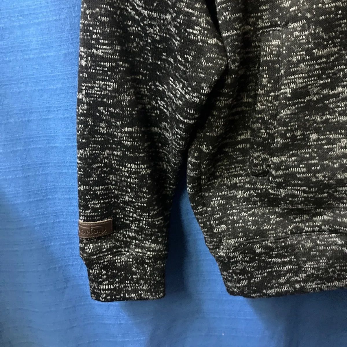 必見】Norton ニットブルゾン 刺繍ロゴ Mサイズ グレー ジップアップ