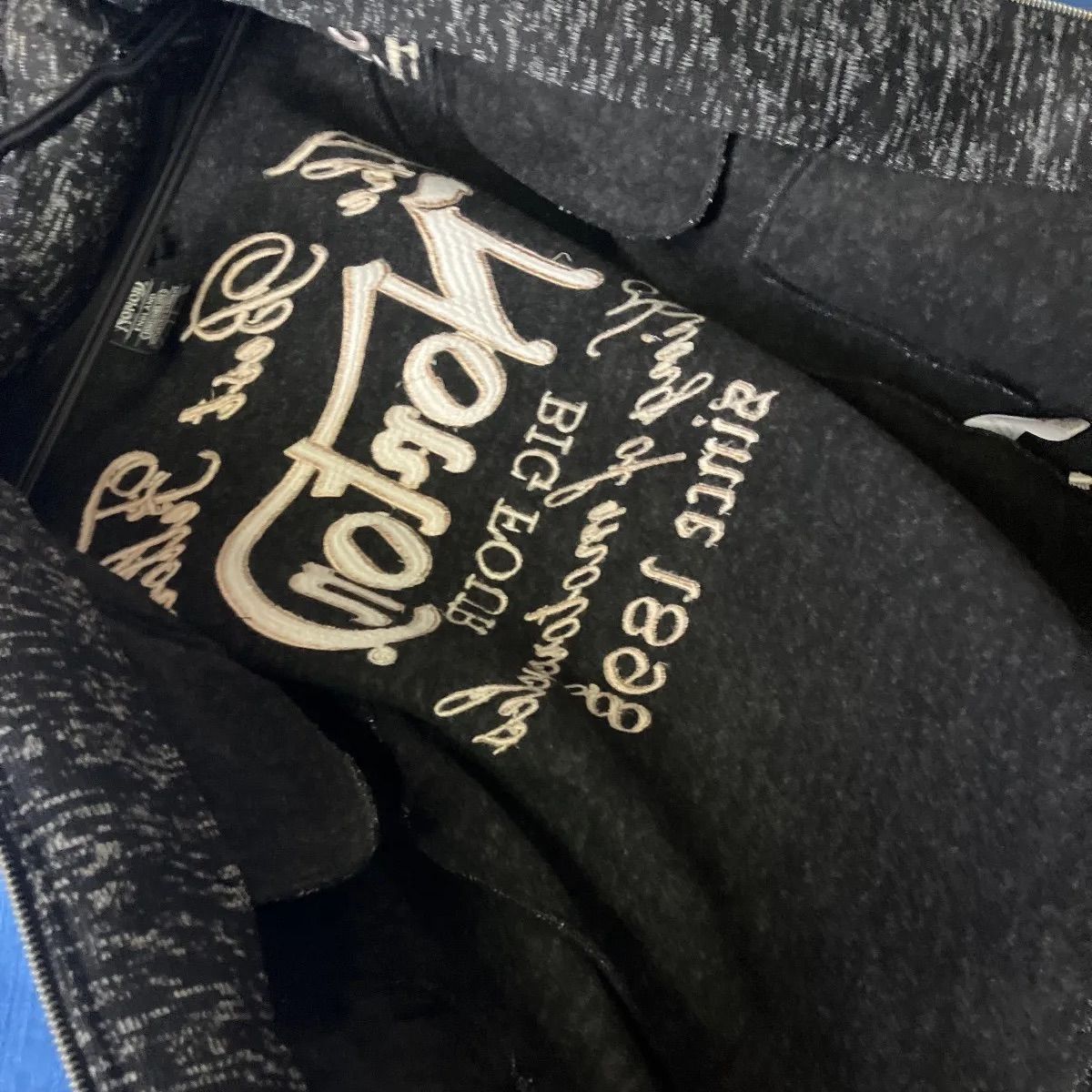 必見】Norton ニットブルゾン 刺繍ロゴ Mサイズ グレー ジップアップ