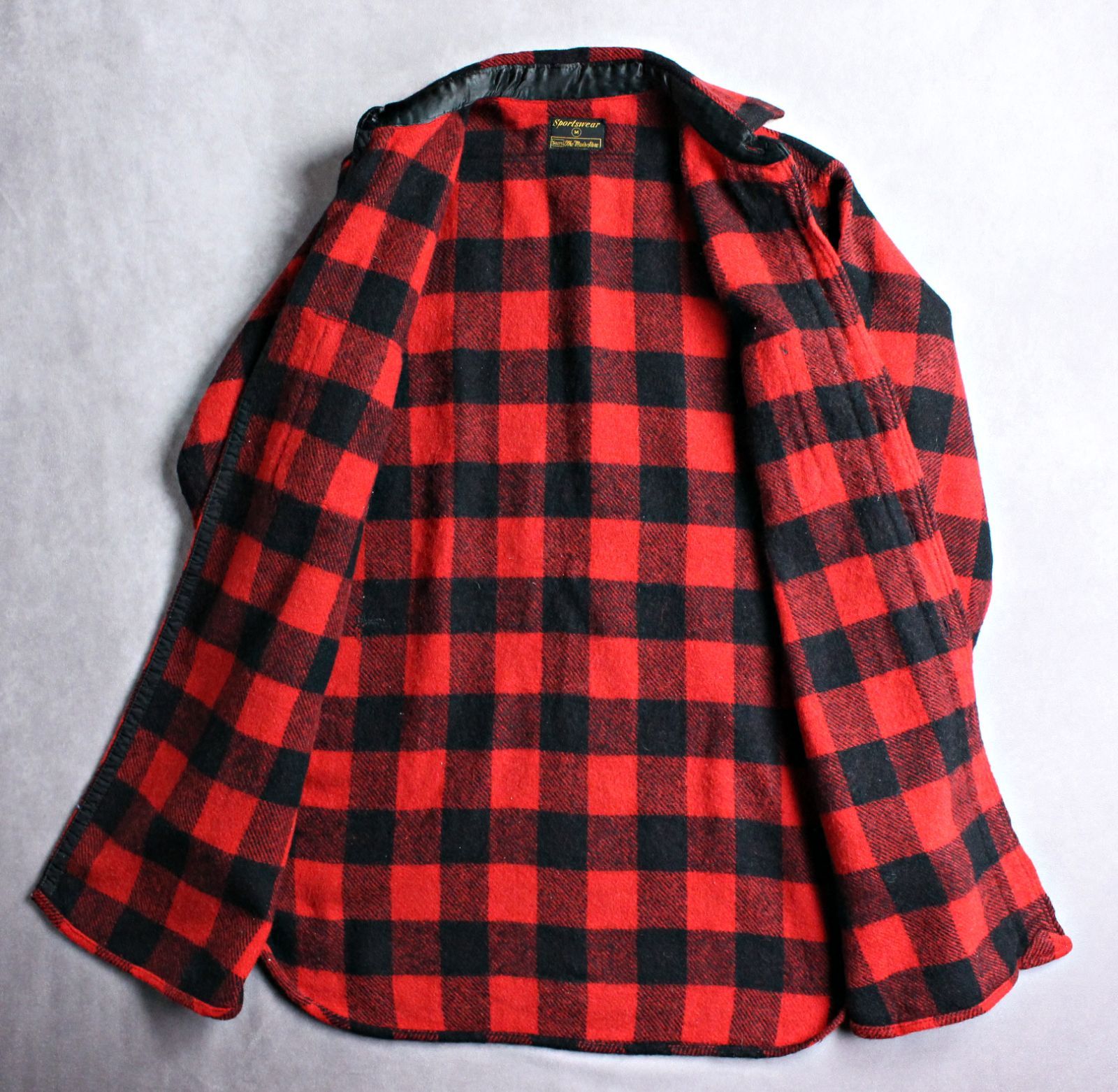 SEARS】60s ビンテージ マチ付き ネルシャツ ウールシャツ シアーズ