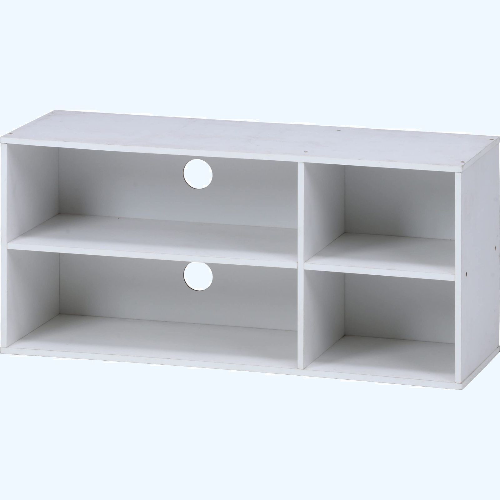 幅89×奥行29.5×高さ42cm ホワイト テレビ台 32型対応 木目調 TVラック