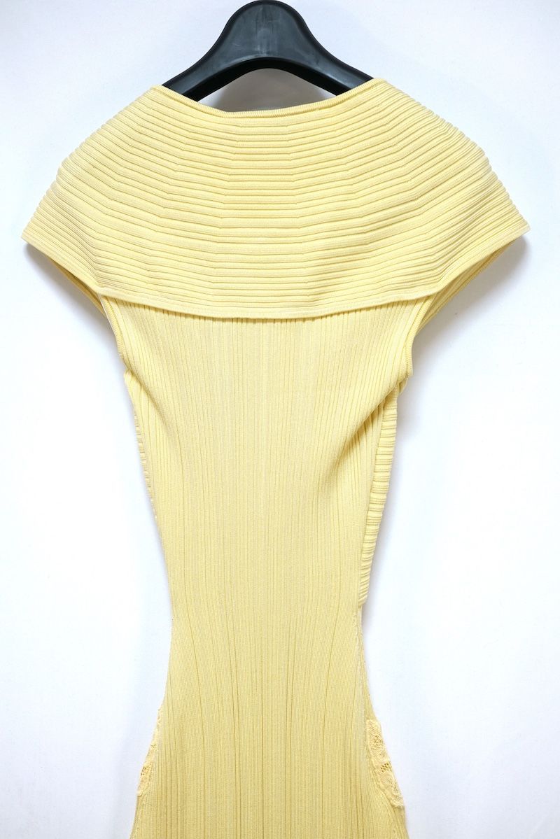 self-portrait セルフポートレート KNIT LACE INSERT MIDI DRESS