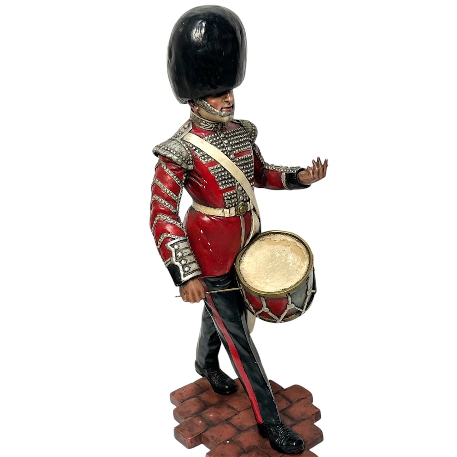 英国 近衛兵 大型リアルオブジェ フィギュア 楽団 太鼓 アンティーク