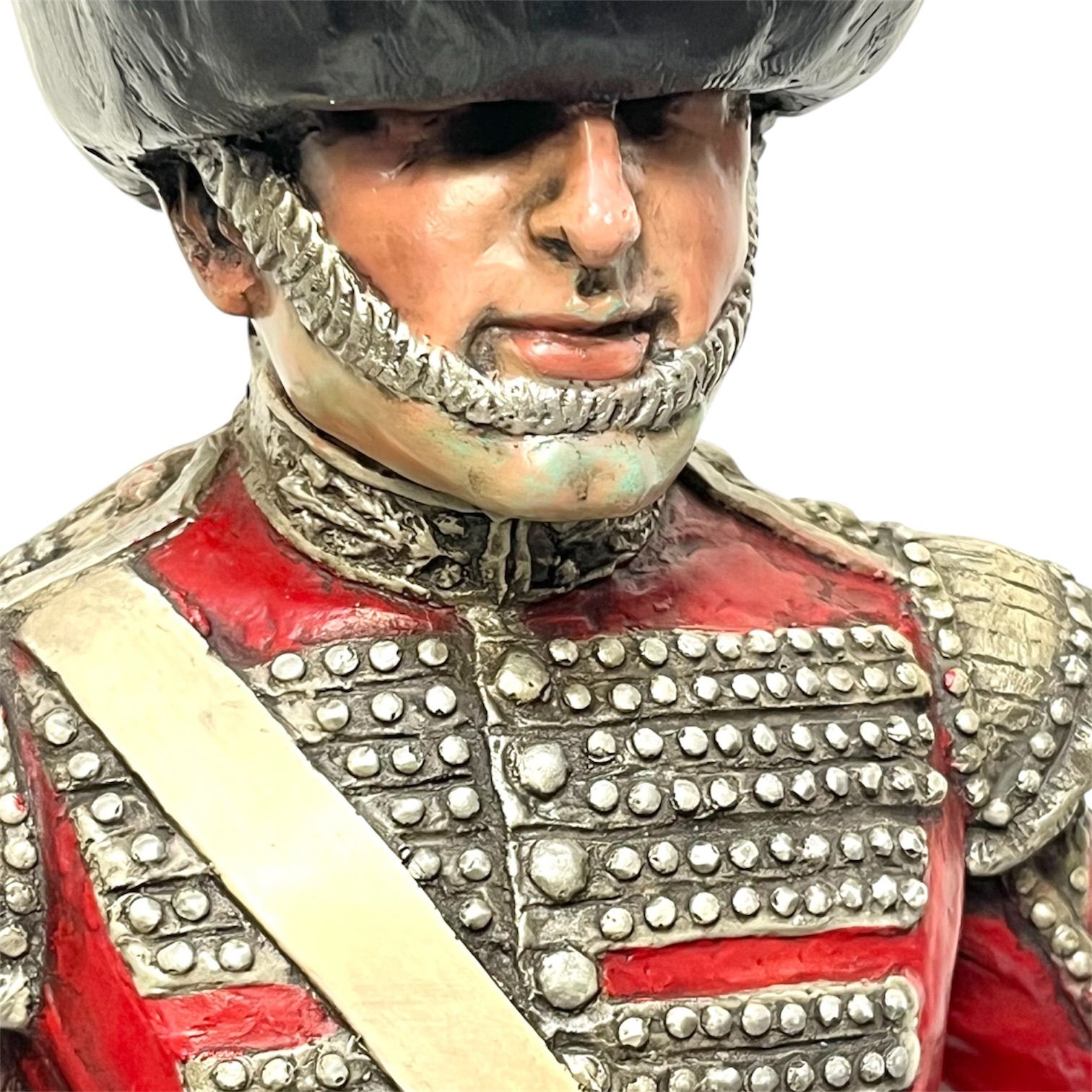 英国 近衛兵 大型リアルオブジェ フィギュア 楽団 太鼓 アンティーク