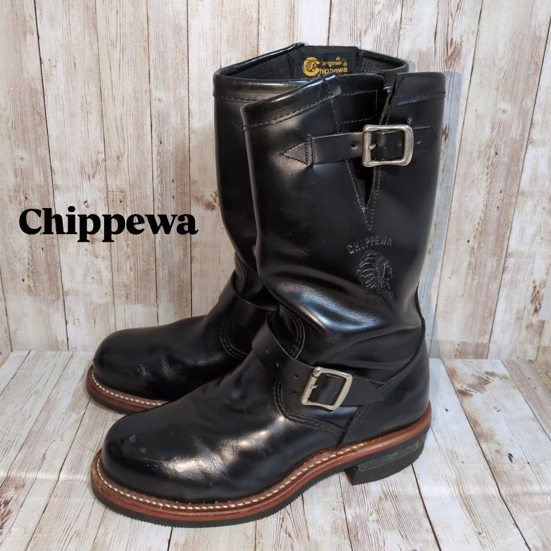 70's Chippewa 希少 超厚底 エンジニアブーツ 黒タグ 8E 70's Chippewa 希少 超厚底 エンジニアブーツ 黒タグ 8E