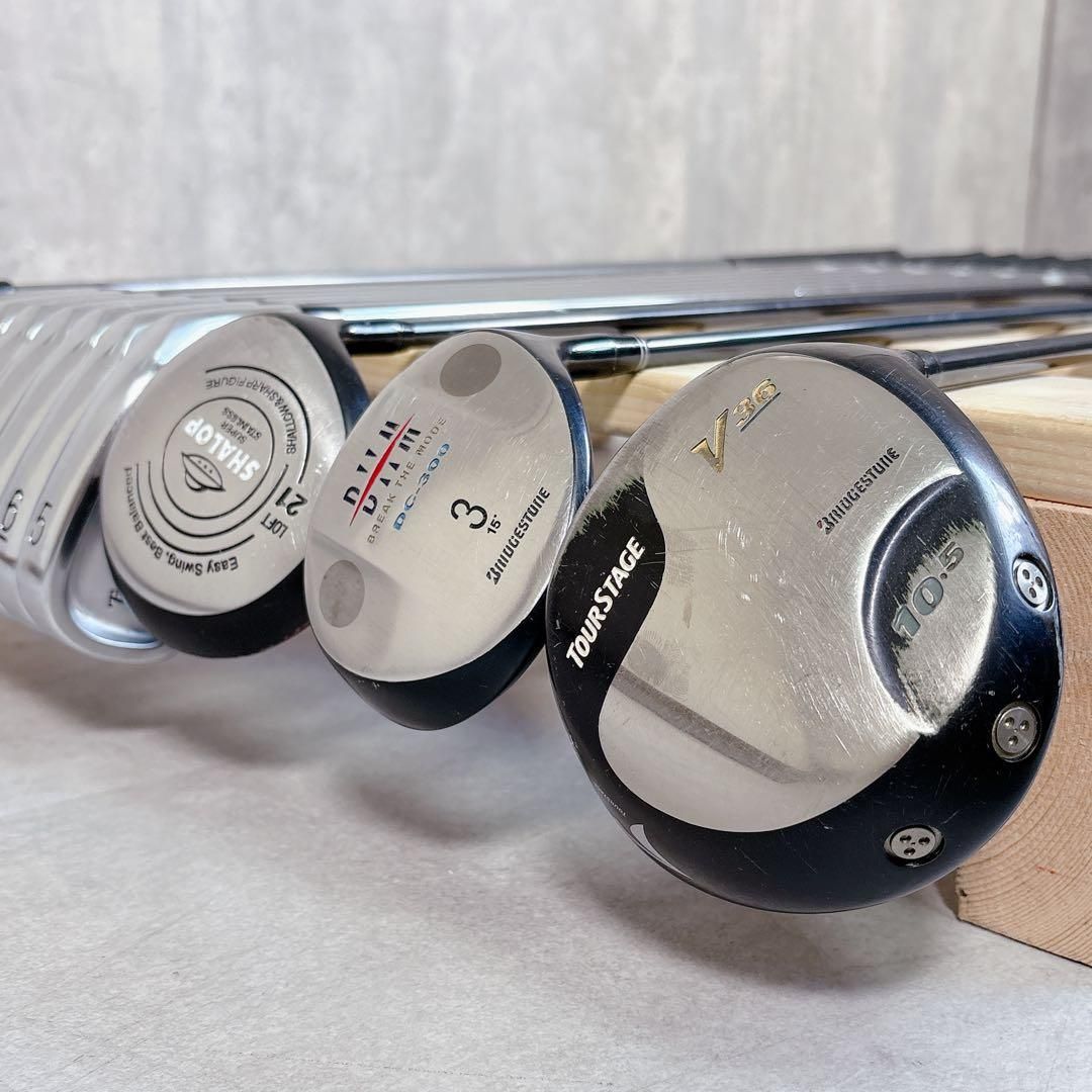 V 593 他 メンズ ゴルフ クラブ セット 12点 初心者