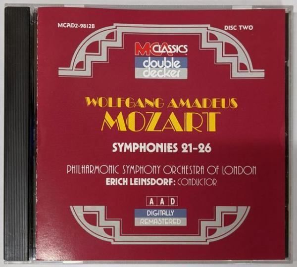 CD Symphonies 21-26 Mozart|Leinsdorf|Philharmonic Symphony|モーツァルト