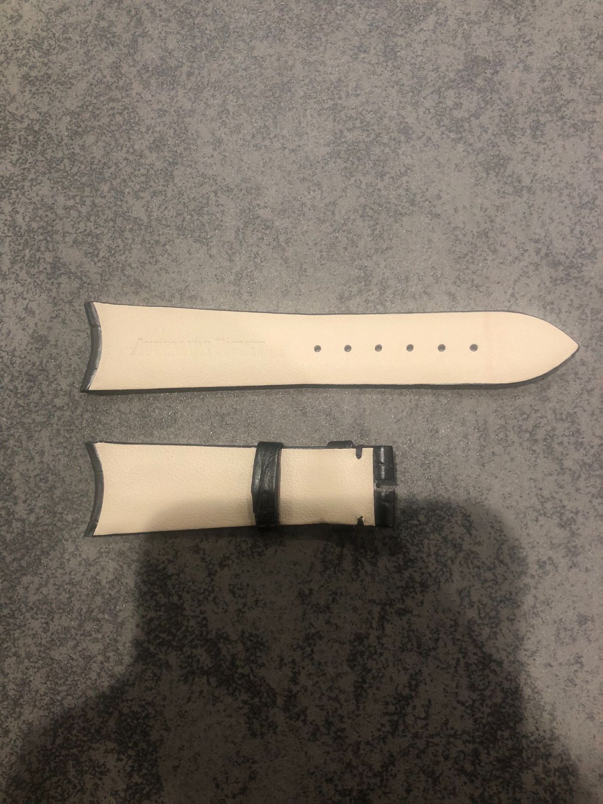 オーデマピゲミレネリーレディース用 黒革時計ベルト