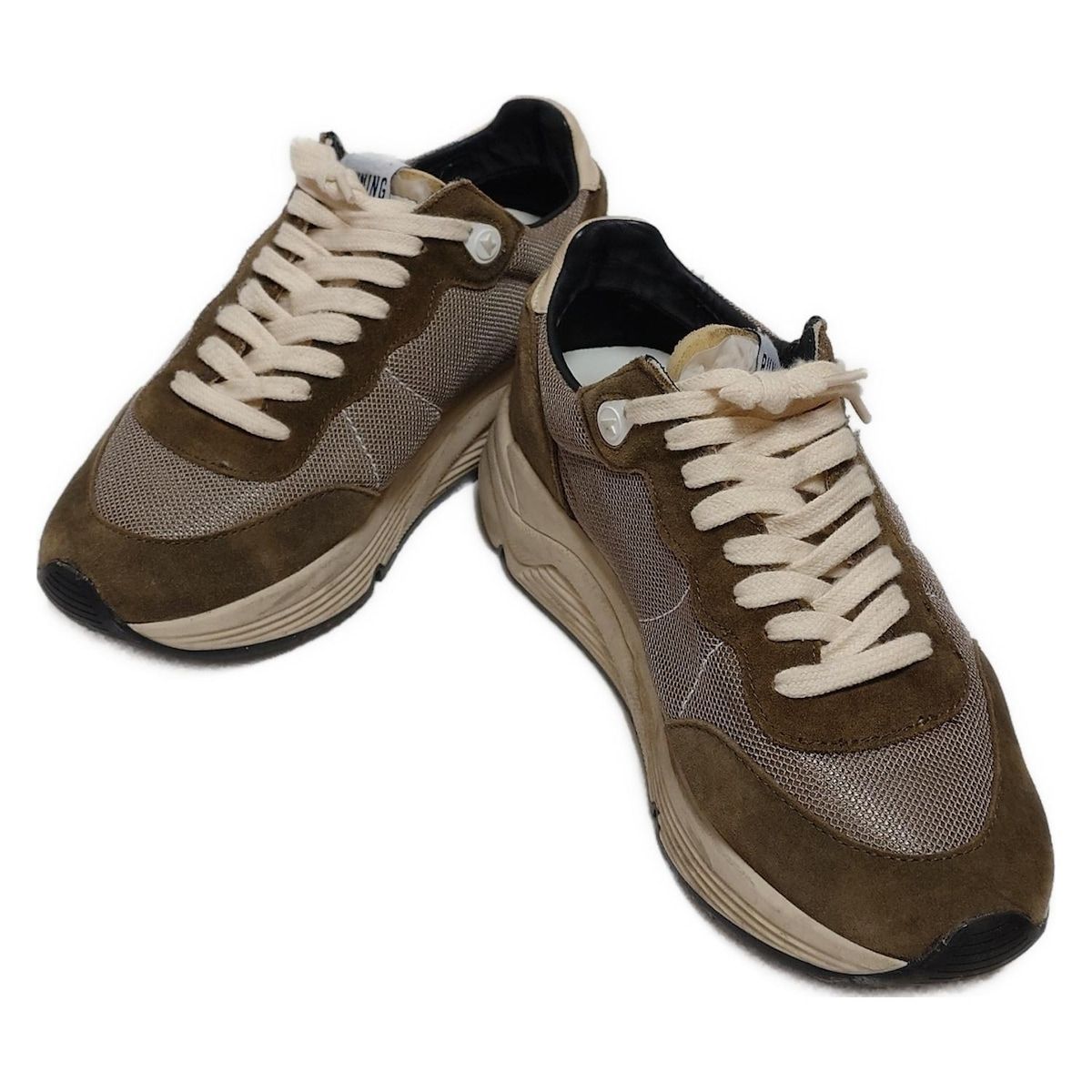 GOLDEN GOOSE ゴールデングース スニーカー 38 レディース - ブラウン×カーキ インソール取外し可