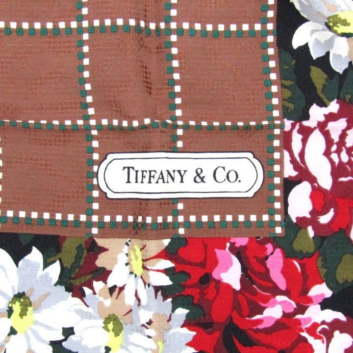 ティファニー スカーフ ストール 花柄 ブランド レディース ブラウン TIFFANY-Co