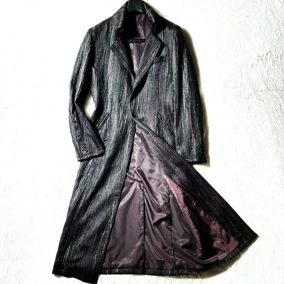 極美品 TORNADO MART ダブルライダース ロングコート ストレッチ 黒 TORNADO MART（トルネードマート）の「TORNADO MART∴シープロング