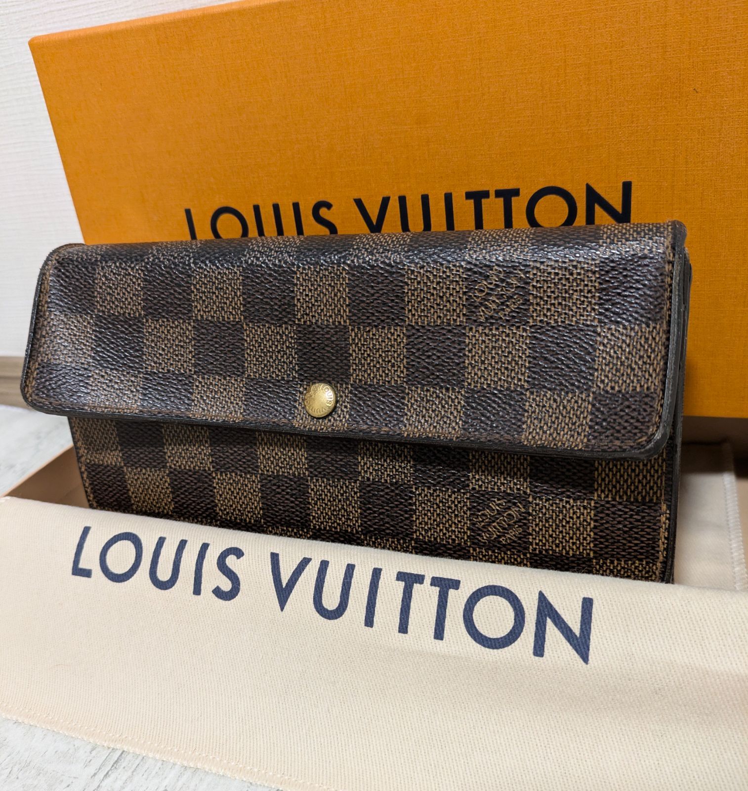 ルイヴィトン LOUIS VUITTON ダミエ ポルトフォイユ・サラ 長財布14055 