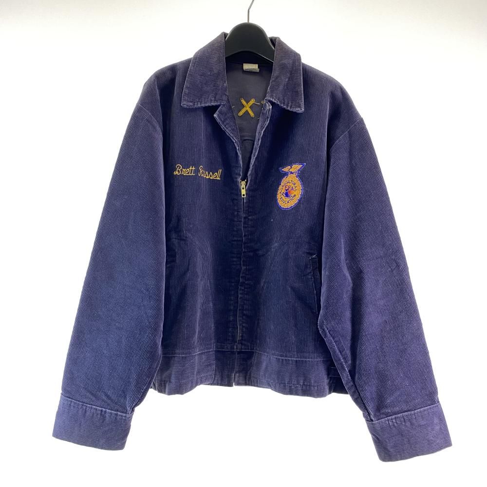 中古】90s FFA ファーマーズジャケット TEXAS サイズ46 ネイビー ヤケ