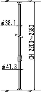 P 1 S エクステンションポール 4本セット