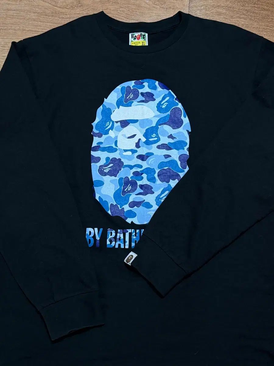 A BATHING APE 長袖 ワンピース 迷彩柄 ブルー BATHING APE A ブラック Ape ブルー A BATHING APE アベイシングエイプ