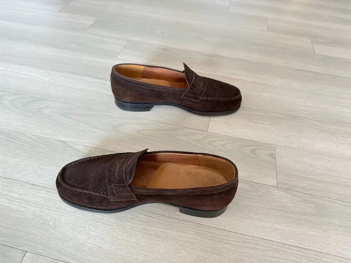  ジェイエムウェストン スウェード ローファー ブラウン 8 5 韓国 270 ローファー ブーツ 革靴
