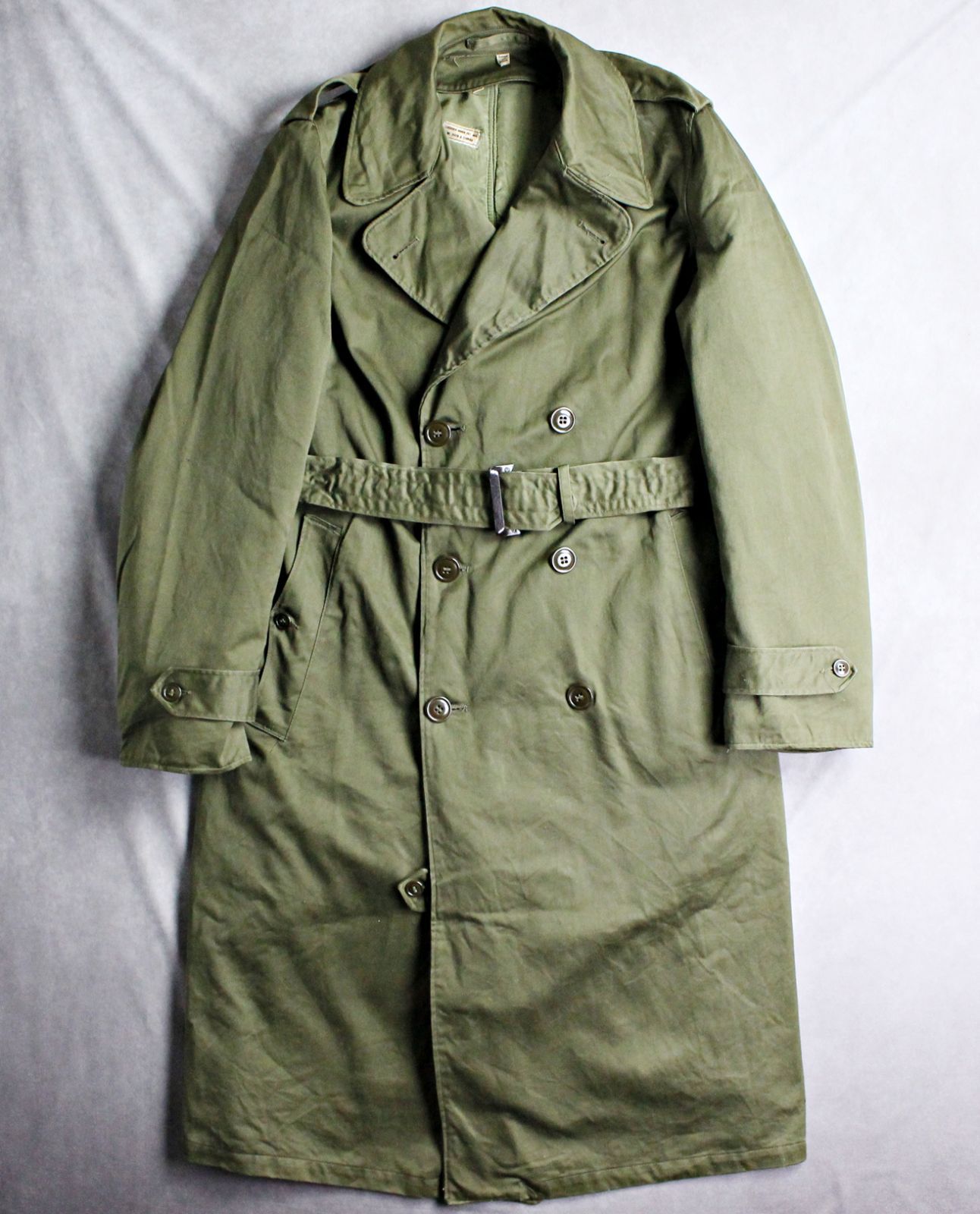 U.S.ARMY】50s 米軍 オーバーサイズコート オリーブ LONG-MED ウール