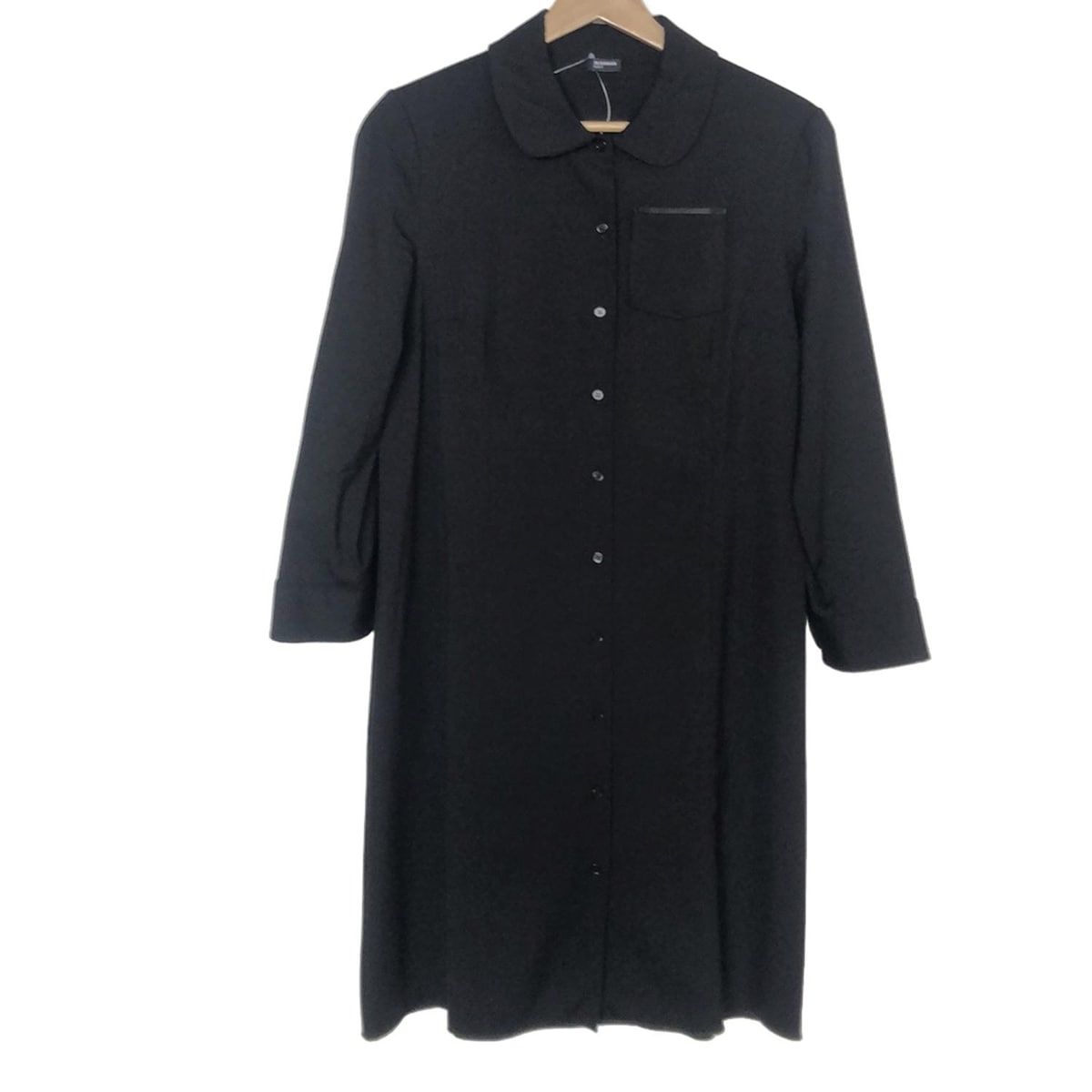 ジルサンダー ワンピース サイズ34 XS レディース 黒 レギュラー 長袖 ひざ丈 NAVY シャツワンピ