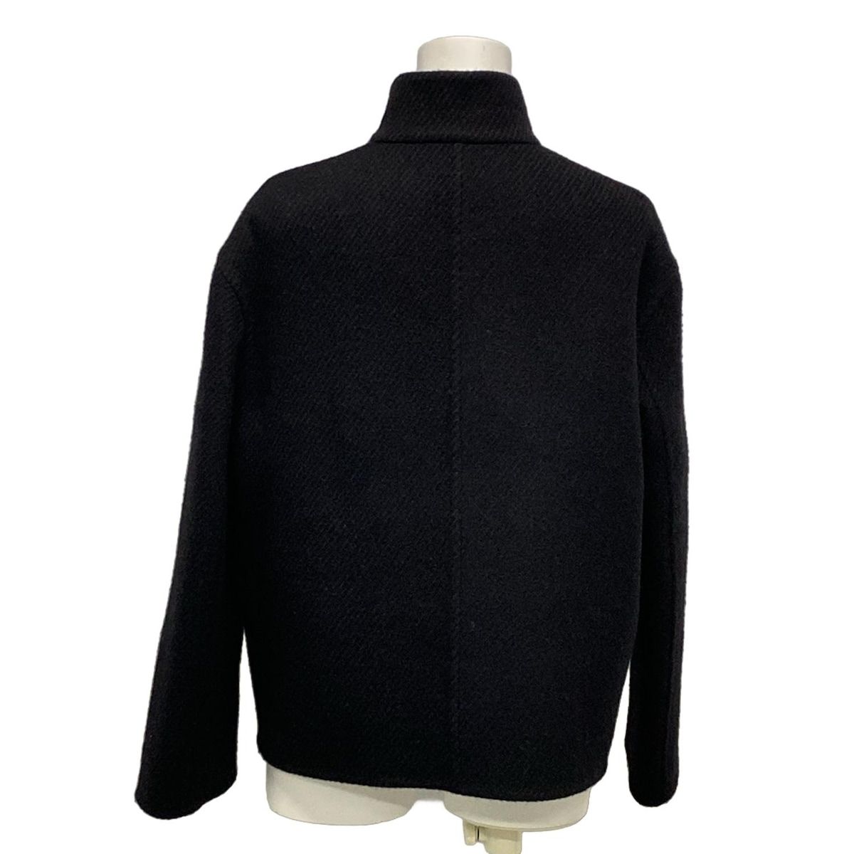 HERMES エルメス ブルゾン サイズ36 S レディース - 黒×ダークブラウン 長袖 ジップアップ 春 秋 ウール