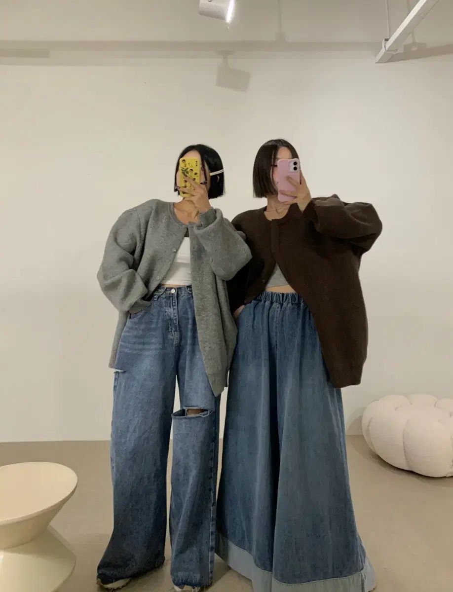 マザーパッドカーディガン ブラウン アンティークジェイ