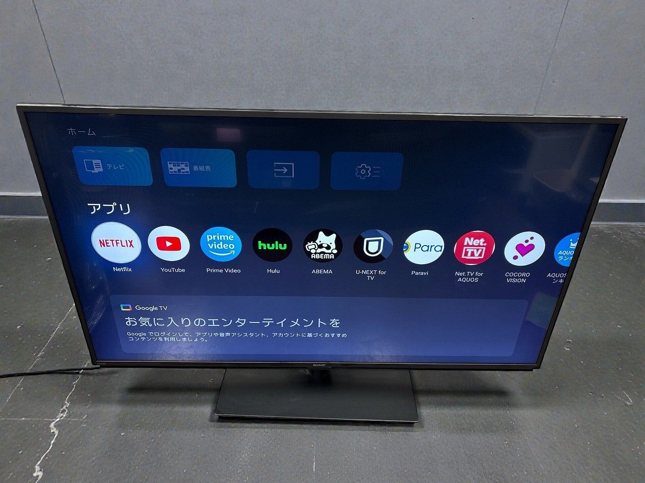 SHARP シャープ 50 V型 4 K 液晶 テレビ AQUOS T C EL 1 Google TV