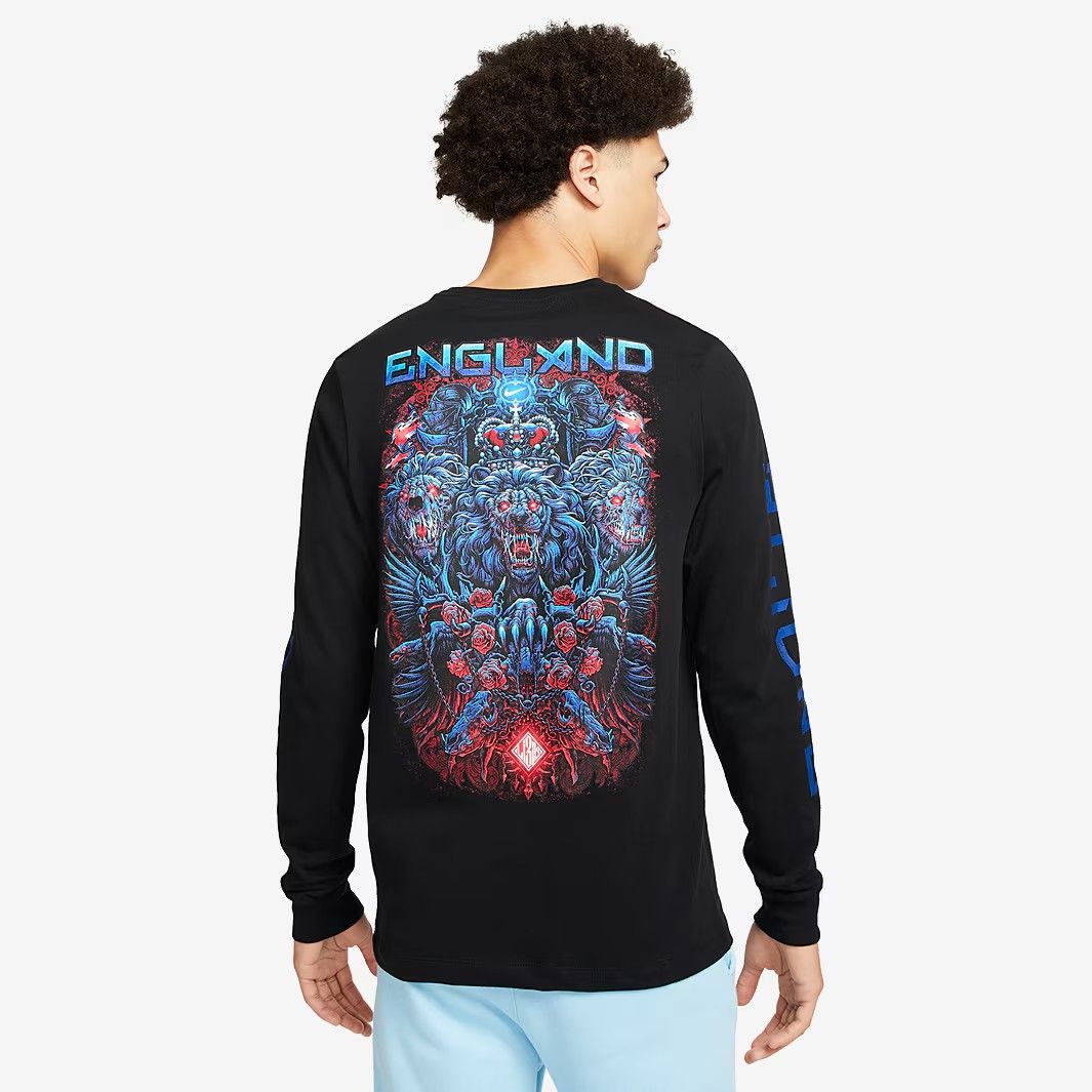 Nike イングランド代表 2025 長袖 Tシャツ 黒
