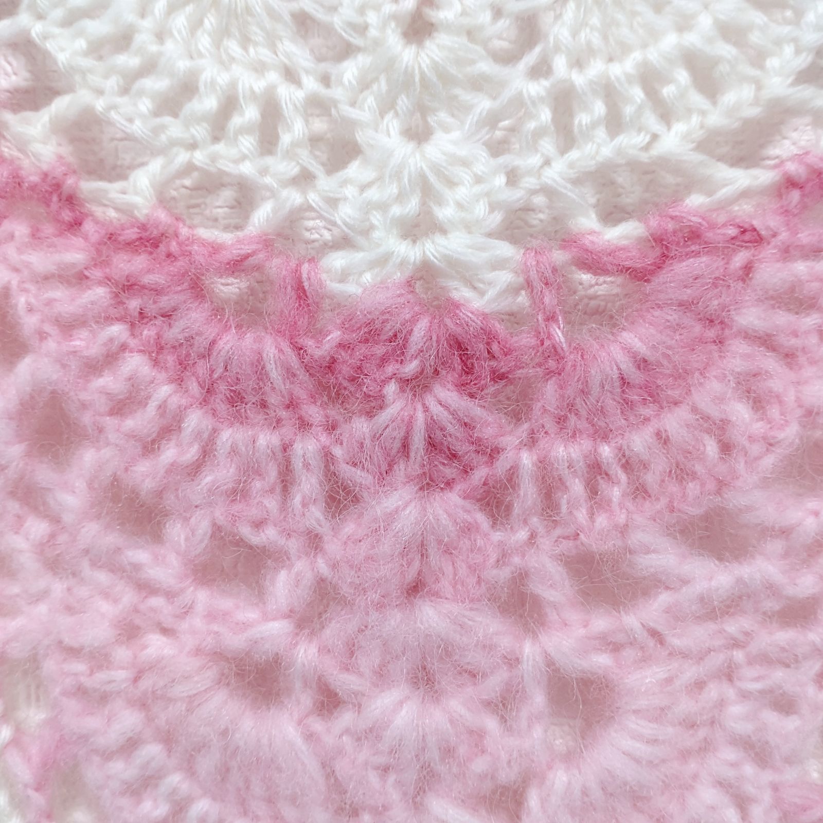 三角ショール ショール ストール 秋冬 バレエショール ストロベリーピンク ストール ショール ファッション小物 ハンドメイド 手芸