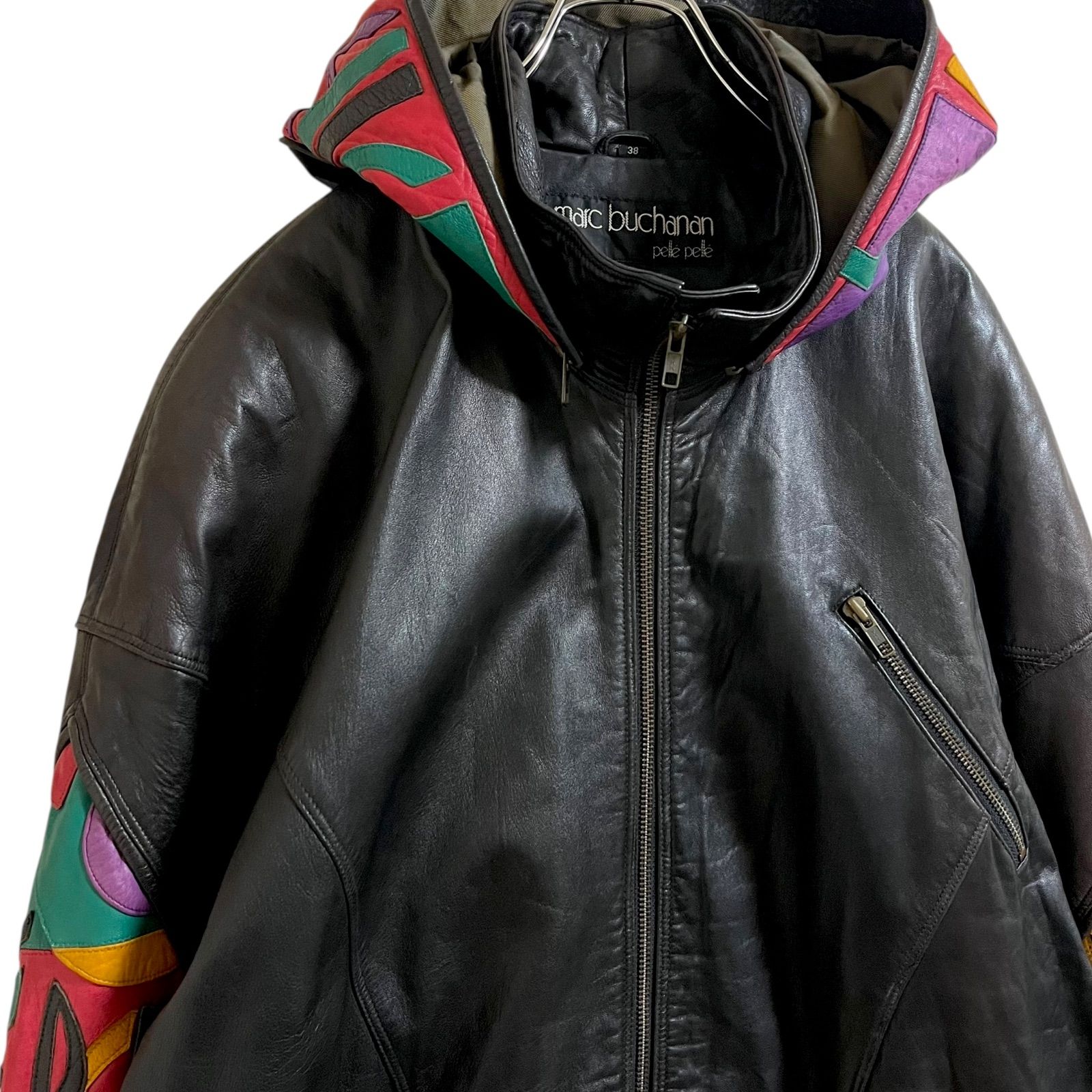 PELLE PELLE ペレペレ marcbuchanan レザージップパーカー PELLE PELLE ペレペレ marc buchanan レザー ジップ パーカー - メルカリ