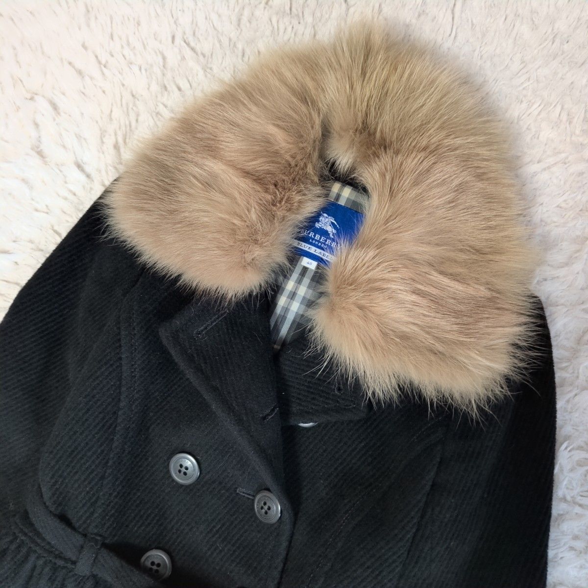 人気✨バーバリーブルーレーベル BURBERRY BLUE LABEL アンゴラ混