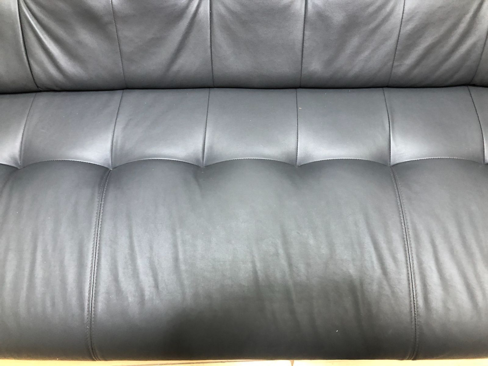 2.3人掛けソファー グレー 合成皮革 75032-1-010 - メルカリ