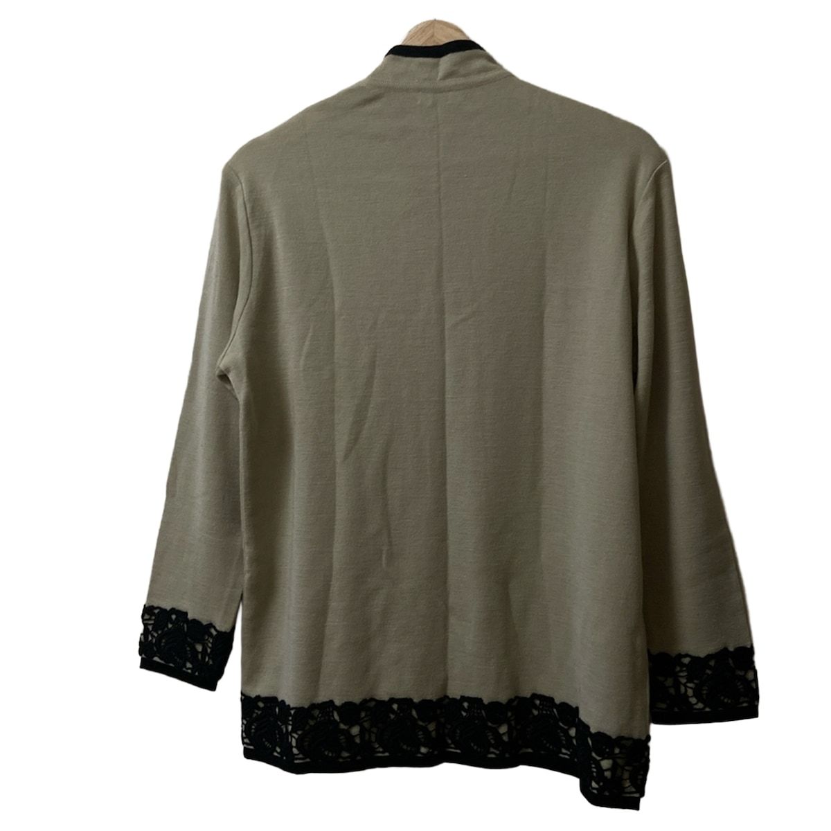 DIOR ChristianDior ディオール クリスチャンディオール カーディガン サイズM レディース ダークグリーン×黒 ニット 春 秋物 冬物