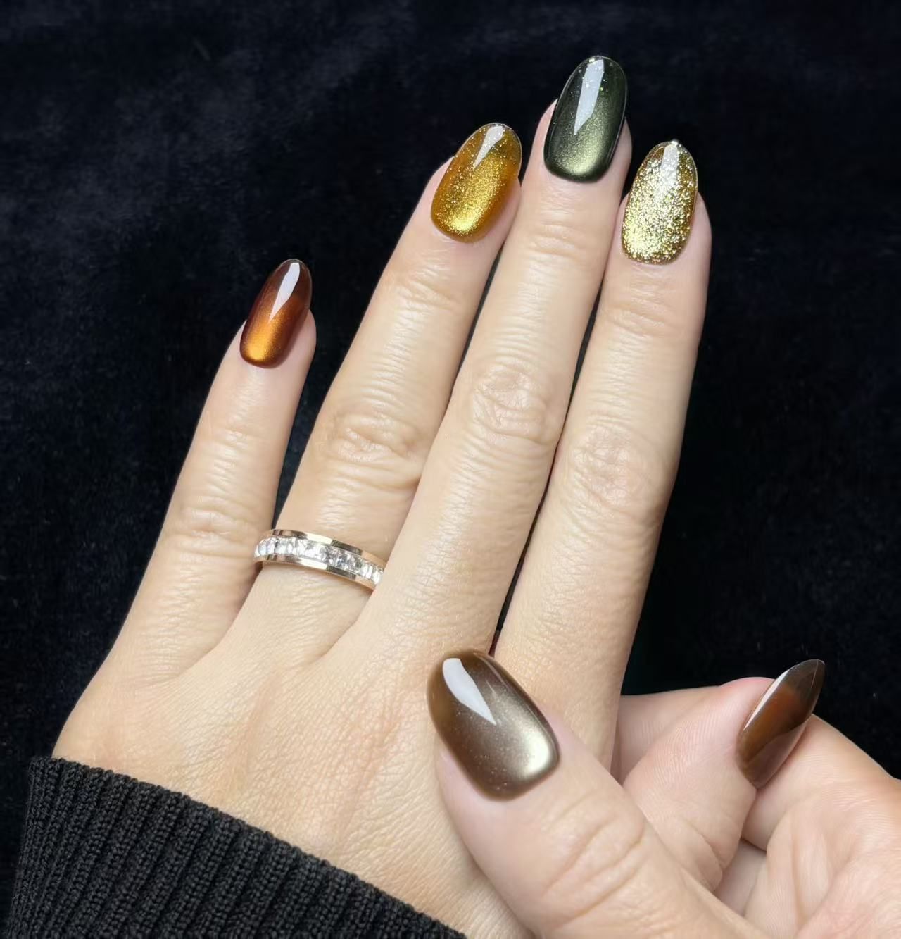 秋色SALE】OHMI GALLERY マグネットネイル ショートオーバル 100