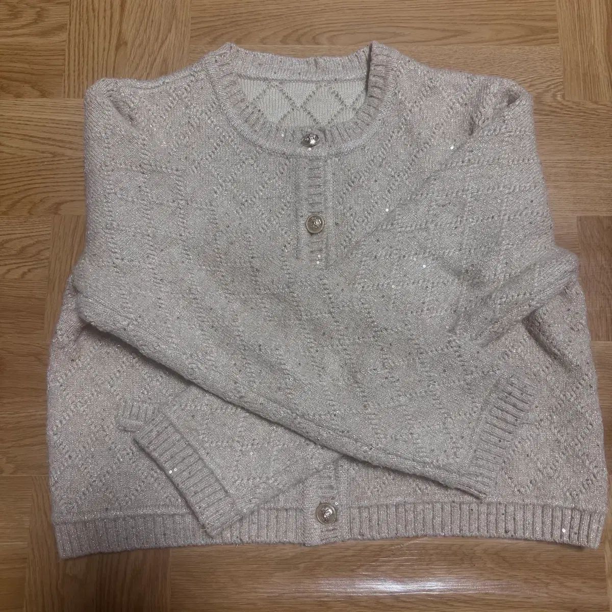 THE LAURENT パールシクイーン カーディガン ベージュ m