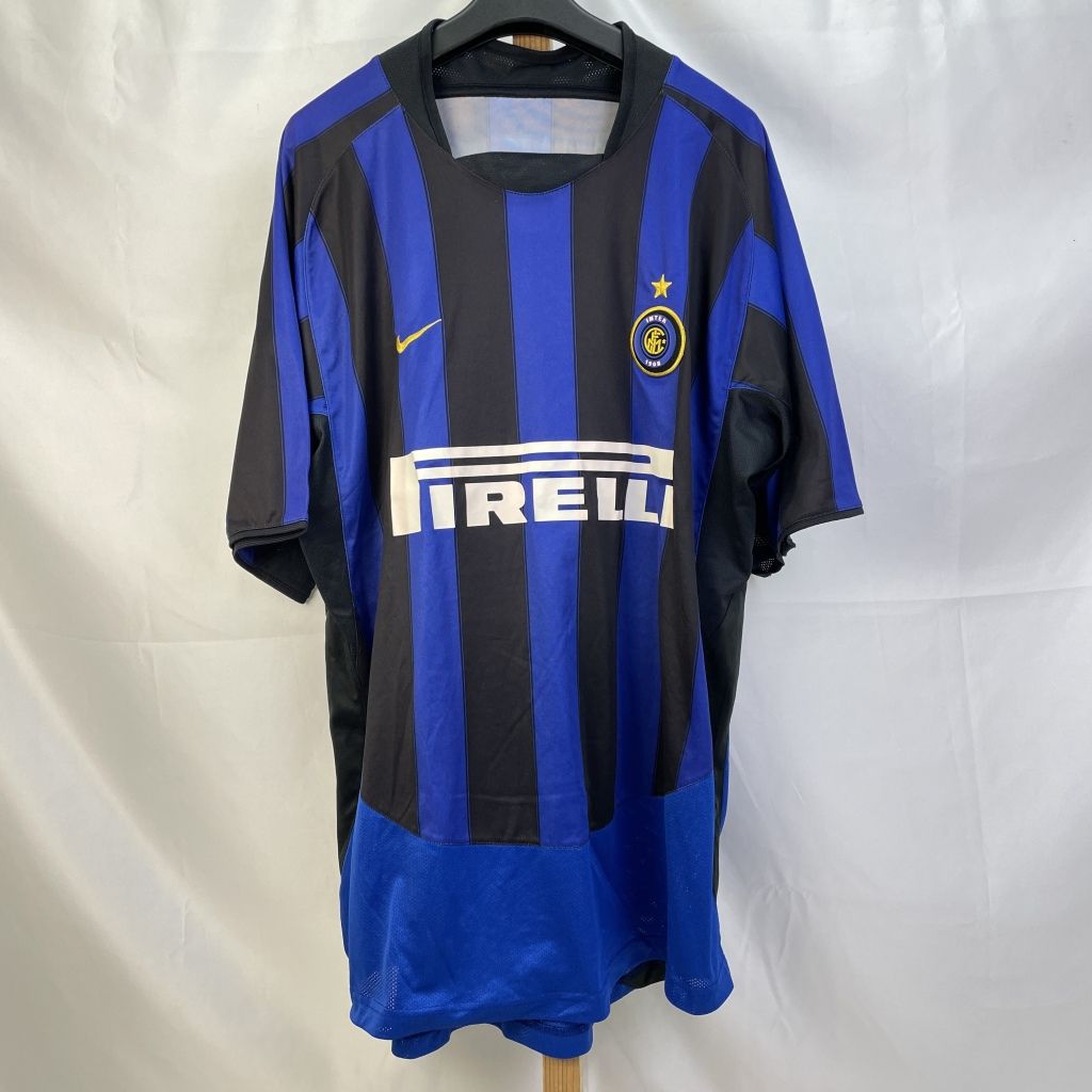 【美品】UK製 99/00 インテル ナイキ ヴィエリ 32 青黒 01w-5889 〇 NIKE ナイキ インテル・ミラノ レプリカユニフォーム 32番