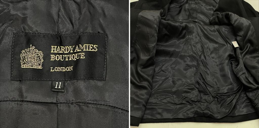 01w-5891 〇 HARDY AMIES ハーディ・エイミス カシミヤロングコート