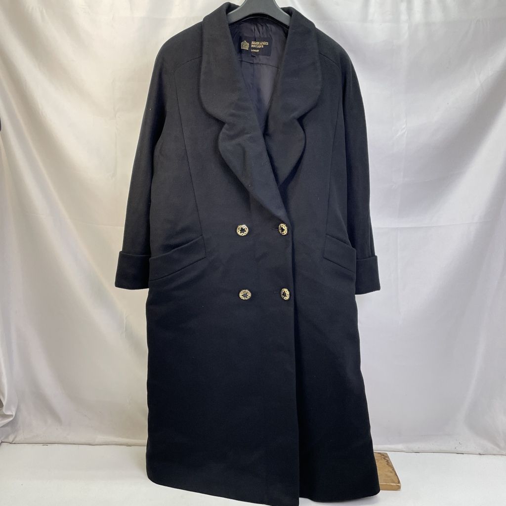 01w-5891 〇 HARDY AMIES ハーディ・エイミス カシミヤロングコート