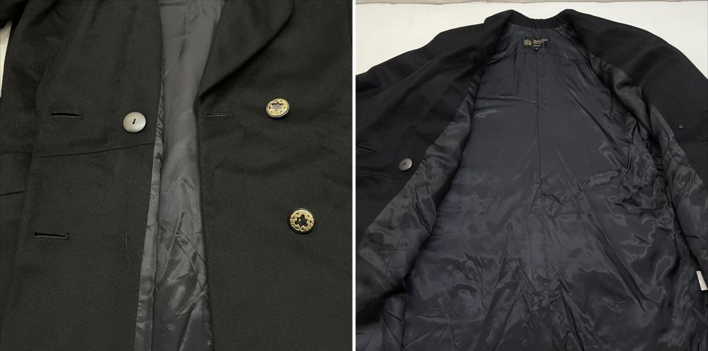 01w-5891 〇 HARDY AMIES ハーディ・エイミス カシミヤロングコート