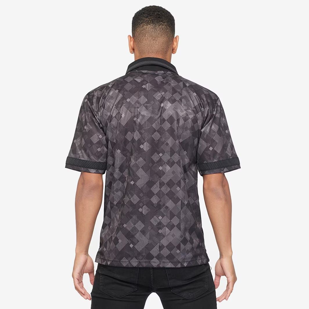 Score Draw レトロ イングランド代表 1990 ブラックアウト 半袖 シャツ