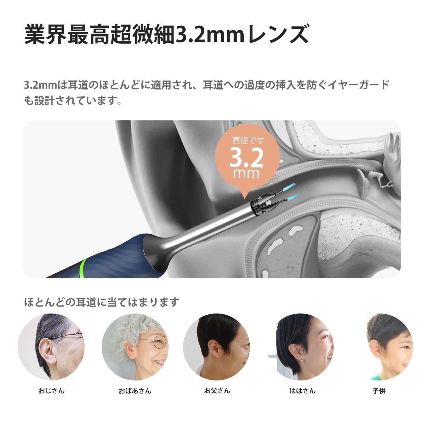 BEBIRD みみかき カメラ｜精密メカニカルピンセット｜1000 W画素 ｜3.2 mm 細レンズ ｜耳かき• 耳かきピンセット• 耳口鼻観察カバー 3-in-1 ｜イヤースコープ ｜耳掃除 耳垢取り｜無線WIFI接続｜iOS|Android対応 子供 お年…