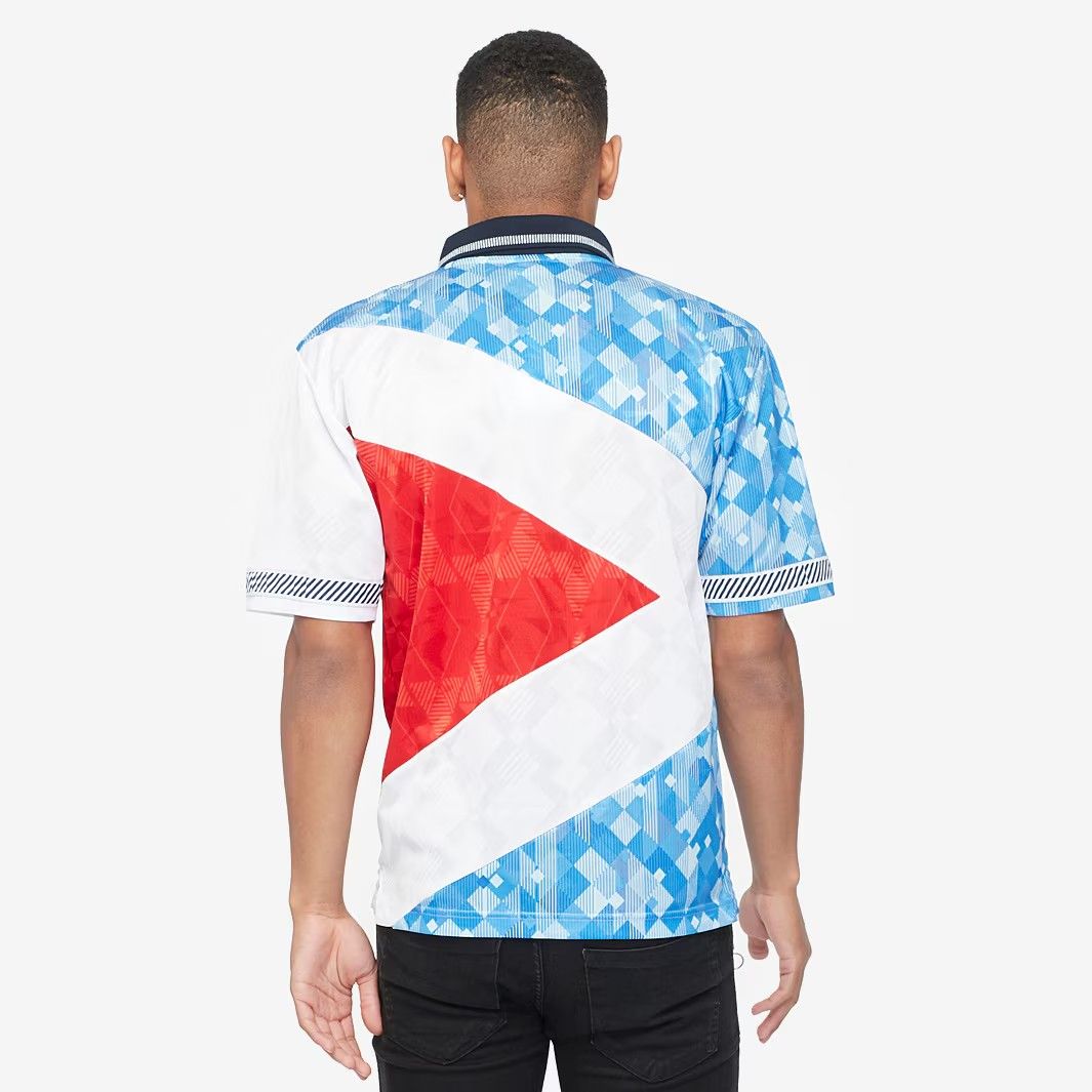 Score Draw レトロ イングランド代表 1990 マッシュアップ 半袖 ユニフォーム