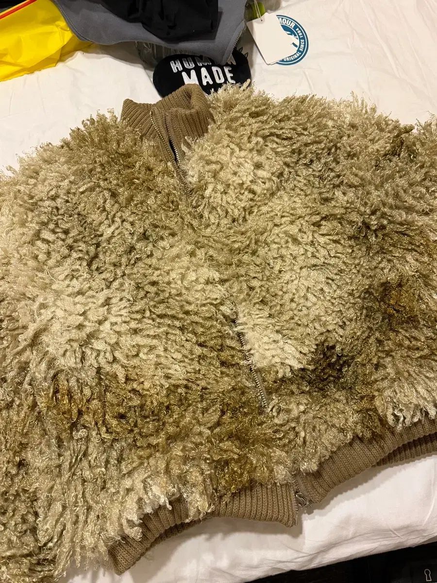 ポリウール ブラウン ファー アウター