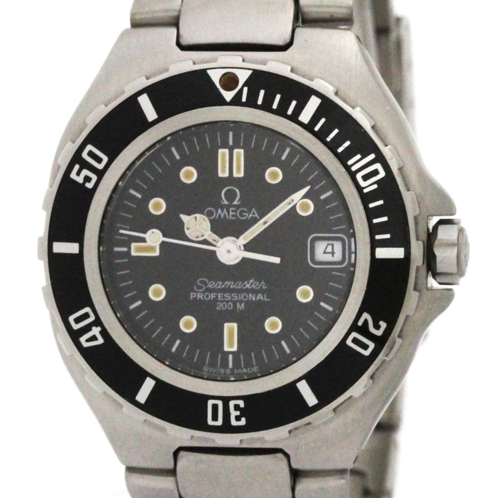 オメガ OMEGA シーマスター プロフェッショナル 200 M K 18 ゴールド ステンレススチール クォーツ レディース 時計 796 1041 外装仕上げ済み