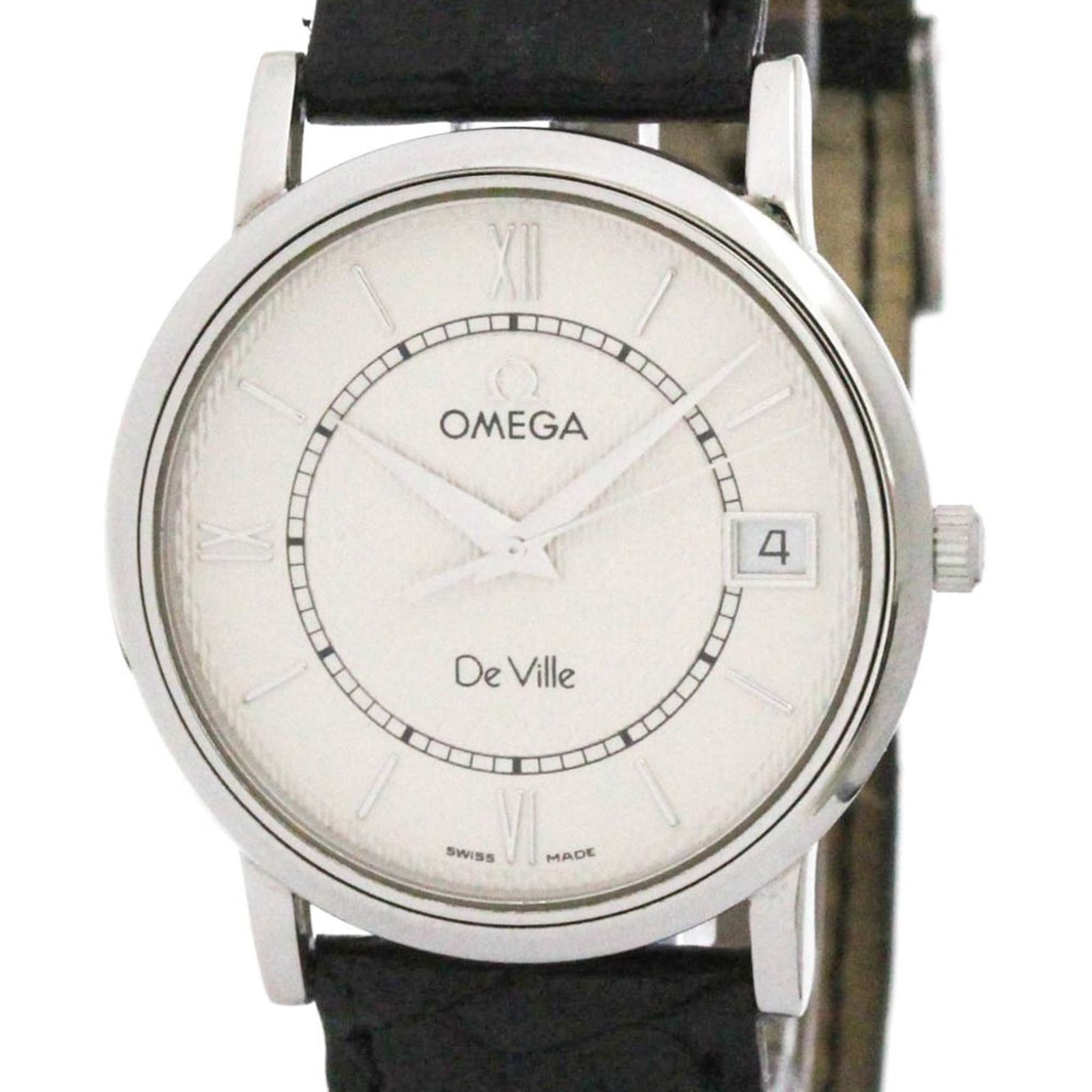 オメガ OMEGA デビル プレステージ ステンレススチール レザー クォーツ レディース 時計 7814 31 11 外装仕上げ済み