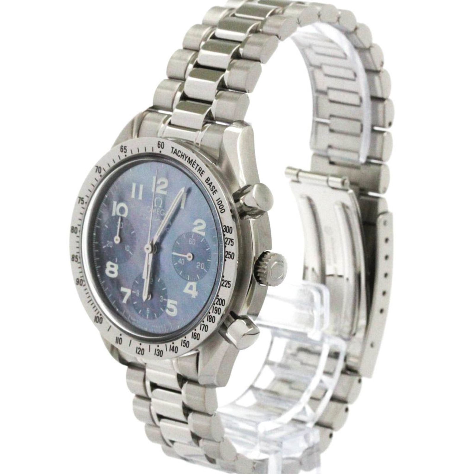 オメガ OMEGA スピードマスター オートマティック ブルーシェル文字盤 ステンレススチール 自動巻き メンズ 時計 3502 73 外装仕上げ済み