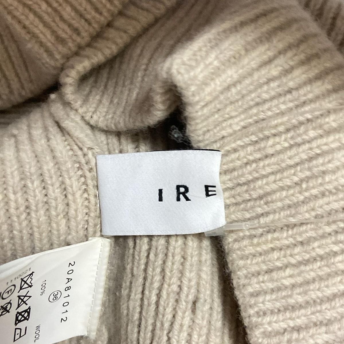 IRENE(アイレネ) 長袖セーター サイズ36 S レディース - ベージュ