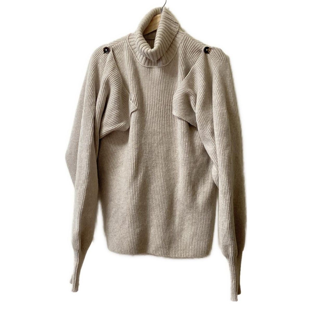 IRENE(アイレネ) 長袖セーター サイズ36 S レディース - ベージュ