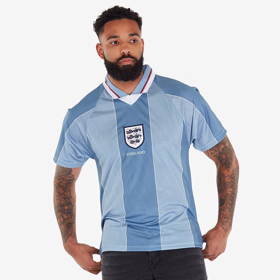 Score Draw レトロ イングランド代表 1996 欧州選手権 アウェイ 半袖 ユニフォーム