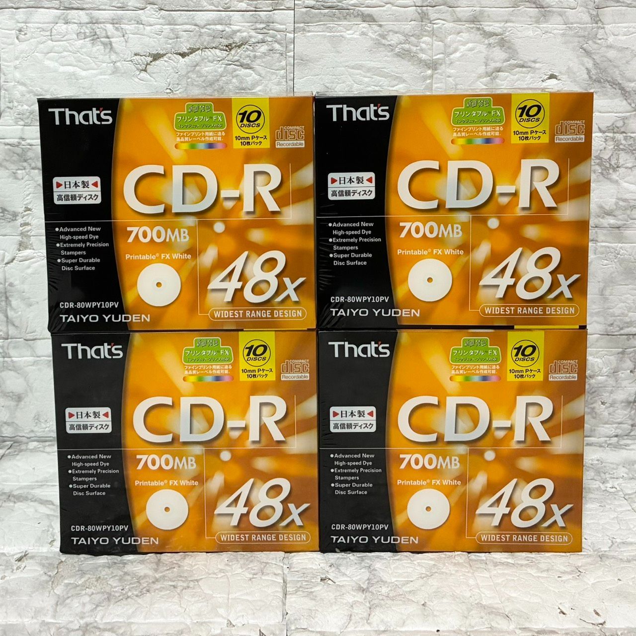 未開封 4個セット 計40枚】超希少 太陽誘電 That's ザッツ データ用CD