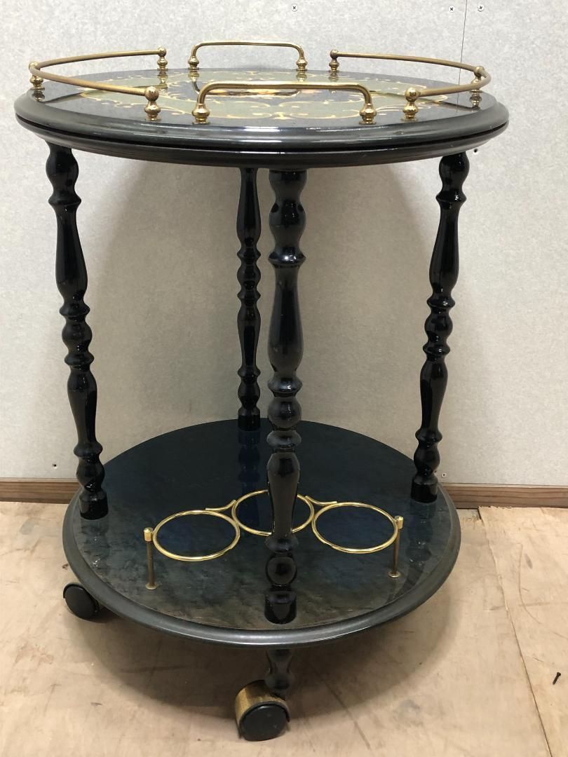 イタリア製 象嵌ワゴン アンティーク キッチンワゴン 73041-5-050